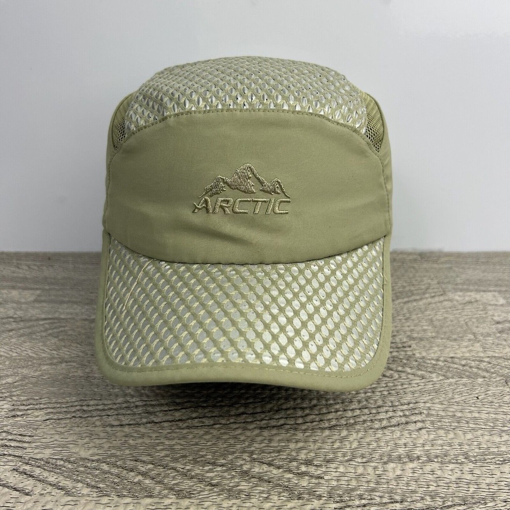 Arctic Hat Cap 5 Panel Camp Clip Beige‎ Adult Running Cycling Hiking